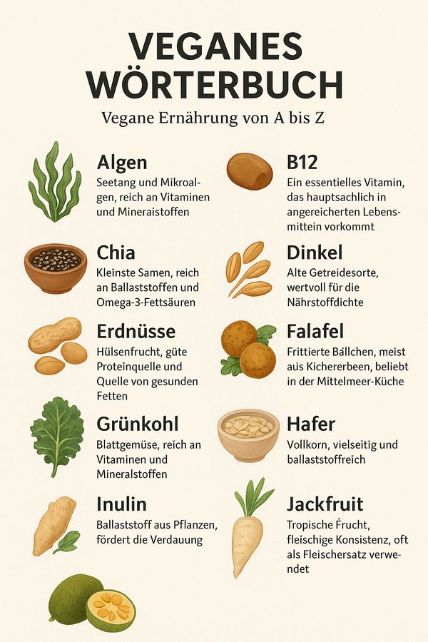 Vegane Ernährung: Algen, B12, Chia, Dinkel, Erdnüsse, Falafel, Grünkohl, Hafer, Inulin, Jackfruit